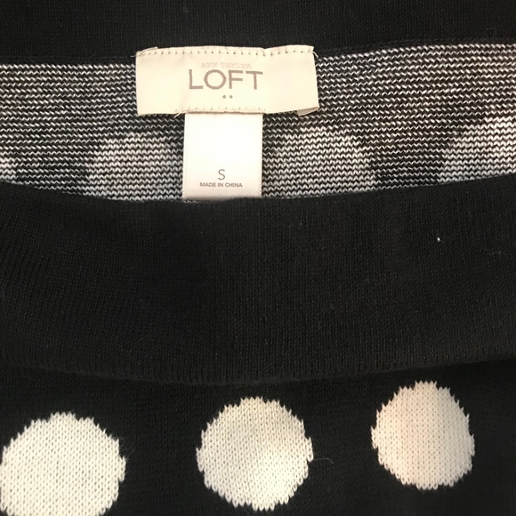 Ann Taylor Loft Black and White Polkadot Skirt - Picture 3 of 4